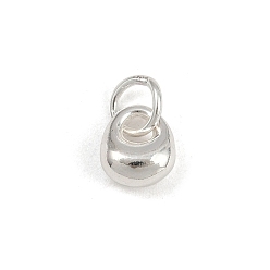 Серебро 925 подвески из стерлингового серебра, с прыжковых колец, серебряные, 7.5x6.5x3.5 мм, отверстие : 3.5 мм