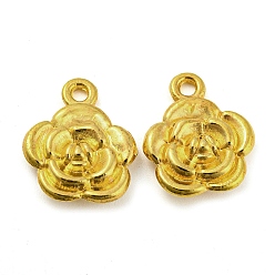 Золотой Подвески из сплава , без кадмия и без свинца, цветок, золотые, 15.5x13x3.5 мм, отверстие : 1.6 мм, Около 833 шт / 1000 г
