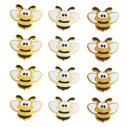 (52) Непрозрачная лаванда 12шт 3 цвета пчелы силиконовые фокусные бусины, разноцветные, 29x37x8.5 мм, отверстие : 2.5 мм