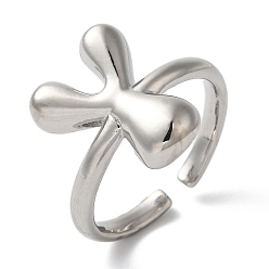 Letter Y Латунное открытое кольцо-манжета для женщин с инициалами, без кадмия, без никеля и без свинца, Письмо Y, 16.5x12.5 мм, регулируемый