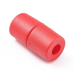 Red Plastic Lanyard Safety Breakaway Pop Barrel Connectors for Necklace, Ribbon Lanyards, Red, 20x11mm, Hole: 4.5mm
