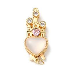 Настоящее золото 18K Латунные микро проложить кубического циркония ящик с застежками, без кадмия, без никеля и без свинца, со стеклом и оболочкой, долговечный, с целью перехода в кольце, реальный 18 k позолоченный, 32.5x12x7 мм, отверстие : 1 мм