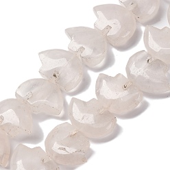 Розовый Кварц Природного розового кварца нитей бисера, Zuni медведь, 12~13x18.5~19.5x6~6.5 мм, отверстие : 1 мм, около 28~33 шт / нитка, 12.99~16.54 дюйм (33~42 см)