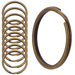 Bronze Antique 50pcs fermoirs porte-clés en fer, porte-clés, bronze antique, 30x2.8mm, diamètre intérieur: 26 mm