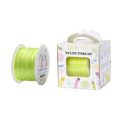 Зелено-Желтый Нейлоновая нить, для китайского решений узлов, круглые, зеленый желтый, 1 мм, о 100yards / рулон (91.44 м / рулон), 300 фут / рулон