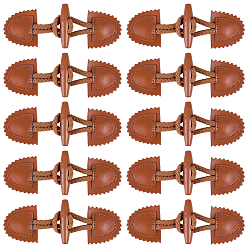 Седло Коричневый 10 пары акриловых и искусственных кожзаменителей с пряжкой-тогл, для сумки свитер куртка пальто, аксессуары для шитья своими руками, седло коричневый, 145x52x13 мм