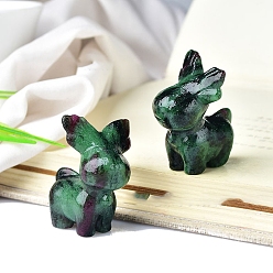 Рубин В Цоизита Натуральный рубин в украшениях из цоизита, для украшения дома, лось, 35.2 мм