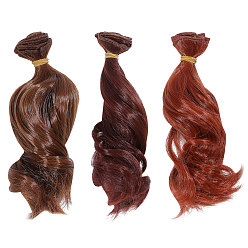 (52) Непрозрачная лаванда 3шт. 3 цвета, парик для куклы, длинные кудрявые волосы, для девочек своими руками bjd makings аксессуары, разноцветные, 1000x150~160x1 мм, 1 шт / цвет