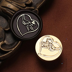 Сердце Подари тебе мое сердце сургучной печатью, латунными головками штампов, для сургучной печати, золотые, сердце, 25x15 мм, внутренний диаметр: 7 мм