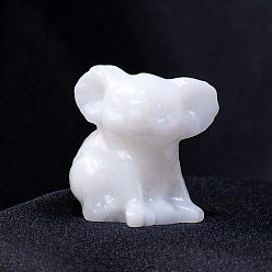 Белый Нефрит Украшения из натурального белого нефрита, для домашнего офисного стола, коала, 32x30 мм