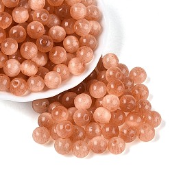 Шоколадный Стеклянные бусины в стиле верстака класса А FGB, круглые, имитация шарики глаза кота, цвет шоколада, 7~7.5 мм, отверстие : 1.4~1.5 мм, Около 900 шт / фунт