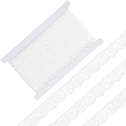 Белый Отделочные ленты из полиэфирного кружева, аксессуары для одежды, белые, 1/2 дюйм (13 мм)