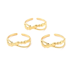 Золотой Ионное покрытие (ip) 304 перстни из нержавеющей стали, манжеты кольца, долговечный, лошадиный глаз , золотые, размер США 7 1/4 (17.5 мм), 1.5~6.5 мм