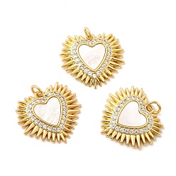 Солнце Латунные микро проложить кубического циркония подвески, без кадмия, без никеля и без свинца, с кольцами и скачками, реальный 18 k позолоченный, солнце, 20x22.5x2.5 мм, отверстие : 3.2 мм