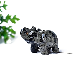 Снежный Обсидиан Натуральные снежинки из обсидиана, резные фигурки слонов, статуи для украшения рабочего стола для домашнего офиса, 38 мм