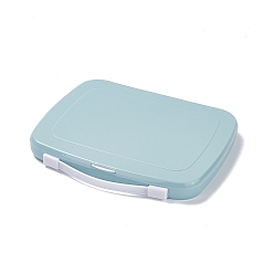 Light Blue PP Plastic Multipurpose Portable Storage Box, for Sewing Box, Tool Box, First Aid Kit, Craft Supplies Organizer Case, with Latching Lid & Handle, Rectangle, Light Blue, 190x220x24mm, Inner Diameter: 213x175mm