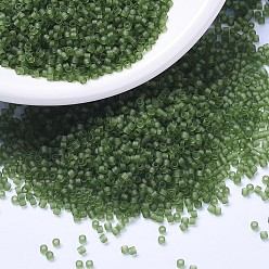 (DB1267) Matte Transparent Olive MIYUKI Delica Beads, Cylinder, Japanese Seed Beads, 11/0, (DB1267) Matte Transparent Olive, 1.3x1.6mm, Hole: 0.8mm, about 20000pcs/bag, 100g/bag
