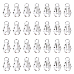 Серебро 200шт. сплава ледорубы зажимные скобы, серебряные, 8x5.5x3 мм, отверстие : 1.2 мм