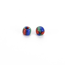 Medium Blue 12/0 Glass Seed Beads, Opaque Colours Seep, Medium Blue, 2mm, hole: 0.8mm