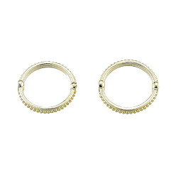 Real 14K Gold Plated Brass Bead Frames, Circle Frames, Ring, Nickel Free, Real 14K Gold Plated, 13x13x2.5mm, Hole: 0.9mm