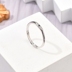 Скорпион Родиевое покрытие 925 регулируемые кольца из стерлингового серебра, платина, двенадцать созвездий, Скорпион, 2 мм, внутренний диаметр: 16 мм