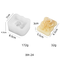 Цветок Пищевые силиконовые формы для свечей своими руками, для изготовления ароматических свечей, цветок, цветок, 85x70x43 мм