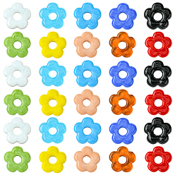 (52) Непрозрачная лаванда 30 бусины лэмпворк ручной работы, цветок, разноцветные, 15~16x16x3.5~4.5 мм, отверстие : 4.5~5 мм