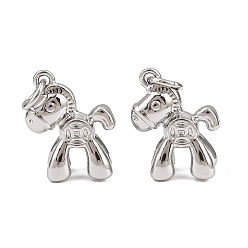 Платина Латунь прелести, лошадь, с целью перехода в кольце, платина, 15x12x7 мм