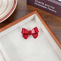 Светло-Вишневый Бантик из ацетата целлюлозы (смола) и женские заколки для волос из кожи аллигатора, аксессуары для волос для девочек и женщин, светло-вишневый, 27x43 мм