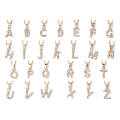 Mixed Shapes 26 ожерелья с подвеской из горного хрусталя из сплава, 304 колье из троса из нержавеющей стали для женщин, Письмо ~ Z, разнообразные, 15.75 дюйм (40 см)