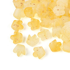 Золотистый Матовые прозрачные акриловые бусины, корона, золотой фольгой, золотые, 6.5~7x6.5x4 мм, отверстие : 1.7~1.8 мм, 5882 шт / 500 г