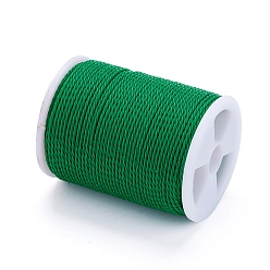 Dark Sea Green Round Waxed Polyester Cord, Taiwan Waxed Cord, Twisted Cord, Dark Sea Green, 1mm, about 12.02 yards(11m)/roll