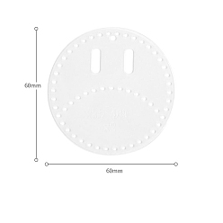 Smiling Face Flower/Smiling Face/Star/Square Acrylic Sheets, for Printing Die, Smiling Face, 60mm