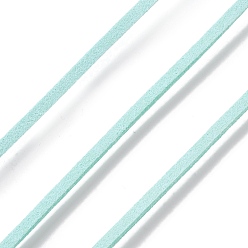 Pale Turquoise 45M Faux Suede Cord, Faux Suede Lace, Pale Turquoise, 2~2.5x1.5~2mm, about 50 Yards(45m)/Roll