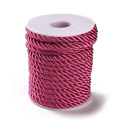 Камелия Нейлоновый витой круглый шнур, для изготовления лямок для сумок, камелия, 5~5.5 мм, около 10.94 ярдов (10 м) / рулон