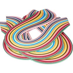 Couleur Mélangete Rectangle de 36 couleurs quilling bandes de papier, couleur mixte, 525x3mm, à propos 360strips / sac, 36color / sac