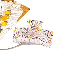 Бабочка Пластиковые заколки для волос с прямоугольным принтом и когтями, аксессуары для волос для женщин и девочек, бабочка, 45x85x40 мм