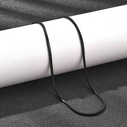 Черный 2мм 304 квадратные ожерелья из нержавеющей стали в виде змейки для женщин, чёрные, 17.87 дюйм (45.4 см)