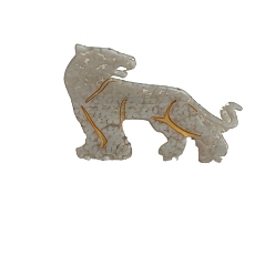 Белый Заколки для волос с когтями из ацетата целлюлозы (смола), леопард, заколка для волос без следов челки для женщин и девочек, белые, 94x52 мм