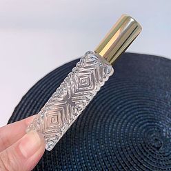 Gold Refillable Glass Spray Empty Bottles, with Fine Mist Sprayer & Dust Cap, for Perfume, Essential Oil, Gold, 2.3x2.3x10.3cm, Capacity: 10ml(0.34fl. oz)