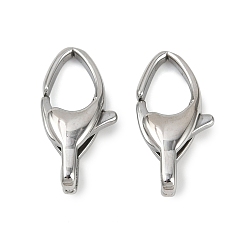 Horse Eye 304 нержавеющая сталь застежка когтя омара, цвет нержавеющей стали, лошадиный глаз , 19.5x10x4.5 мм, отверстие : 5x2 мм