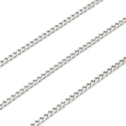 Платина 316l хирургические цепи из нержавеющей стали, несварные, с катушкой, платина, 3x2x0.6 мм