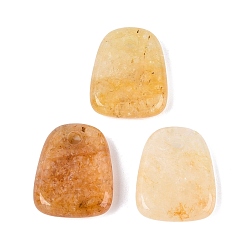 Топаз Нефрит Натуральный топаз нефрита подвески, трапециевидные подвески, 28.5~29x22.5~23x6~7 мм, отверстие : 3.5~5 мм