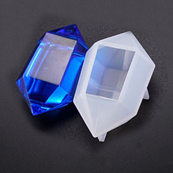 Белый Силиконовые формы для подвески своими руками, формы для литья смолы, для уф-смолы, изготовление изделий из эпоксидной смолы, белые, 48x28.5x20.5 мм, отверстие : 1.8 мм, внутренний диаметр: 23x12.5 мм