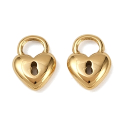 Lock 304 прелести нержавеющей стали, золотые, замок на сердце, 10.5x8x2.5 мм, отверстие : 3.5x3 мм