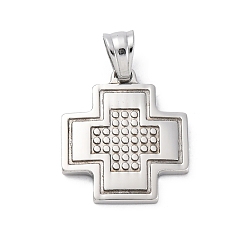 Нержавеющая Сталь Цвет 304 подвески из нержавеющей стали, крест прелести, анти-тускнение, цвет нержавеющей стали, 21x18.5x2 мм, отверстие : 4.8x4.4 мм