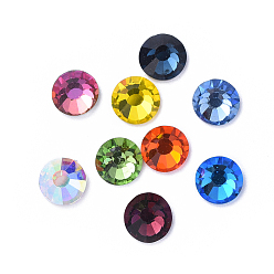 Mixed Color Glass Flat Back Rhinestone Cabochons, Back Plated, Faceted Half Round, Mixed Color, SS20, 4.6~4.8x2mm, about 1440pcs/bag
