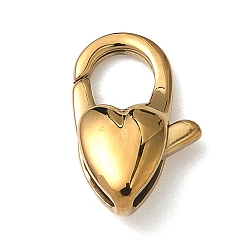 Золотой 304 нержавеющая сталь застежка когтя омара, ионное покрытие (ip), сердце, золотые, 13.5x9x4 мм, отверстие : 3x1 мм