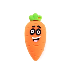 Carrot Подвески из пластика пвх имитация фруктов, морковь, 50x30 мм