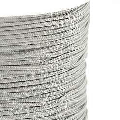 Light Grey Nylon Thread, Chinese Knotting Cord, Light Grey, 0.8mm, about 109.36 yards(100m)/roll